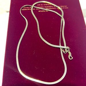 vintage flat sterling silver necklace